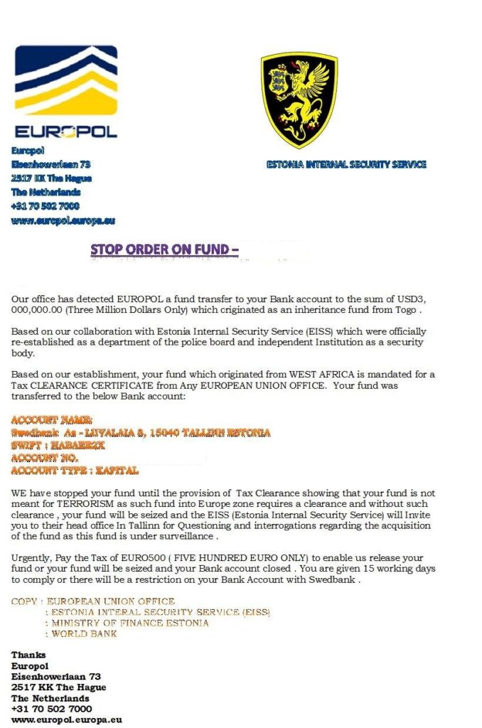 Kaitsepolitsei ja Europoli nimelt levib petukiri 4 petukiri