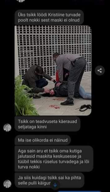 OLULISELT TÄIENDATUD: Politsei kommentaar. Verine madin Kristiine Keskuses. 34 168903795 1388524918178627 1410856913156614274 n