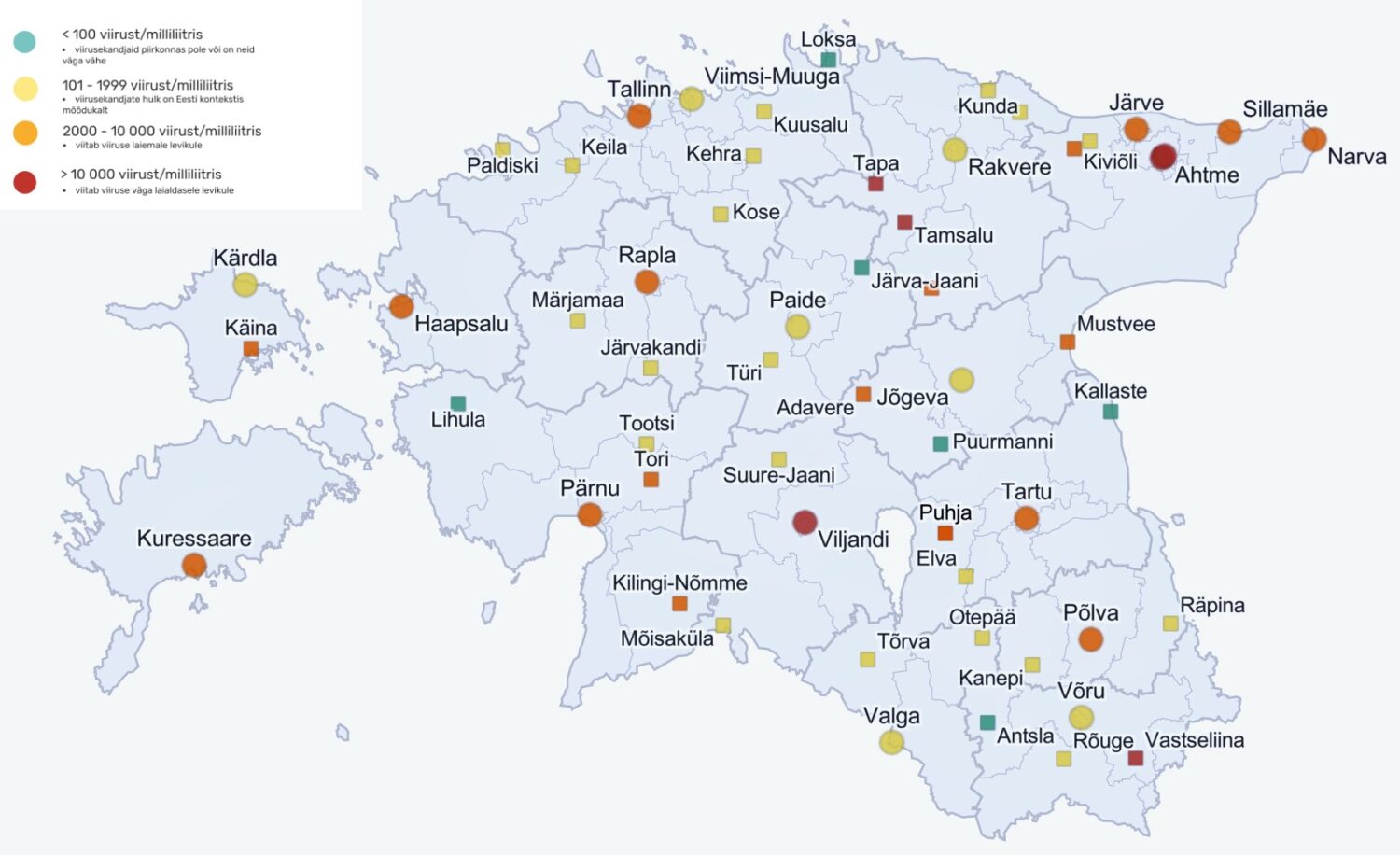 Reoveeuuringu tulemused 26.-30. aprillil. Allikas Tartu Ülikool