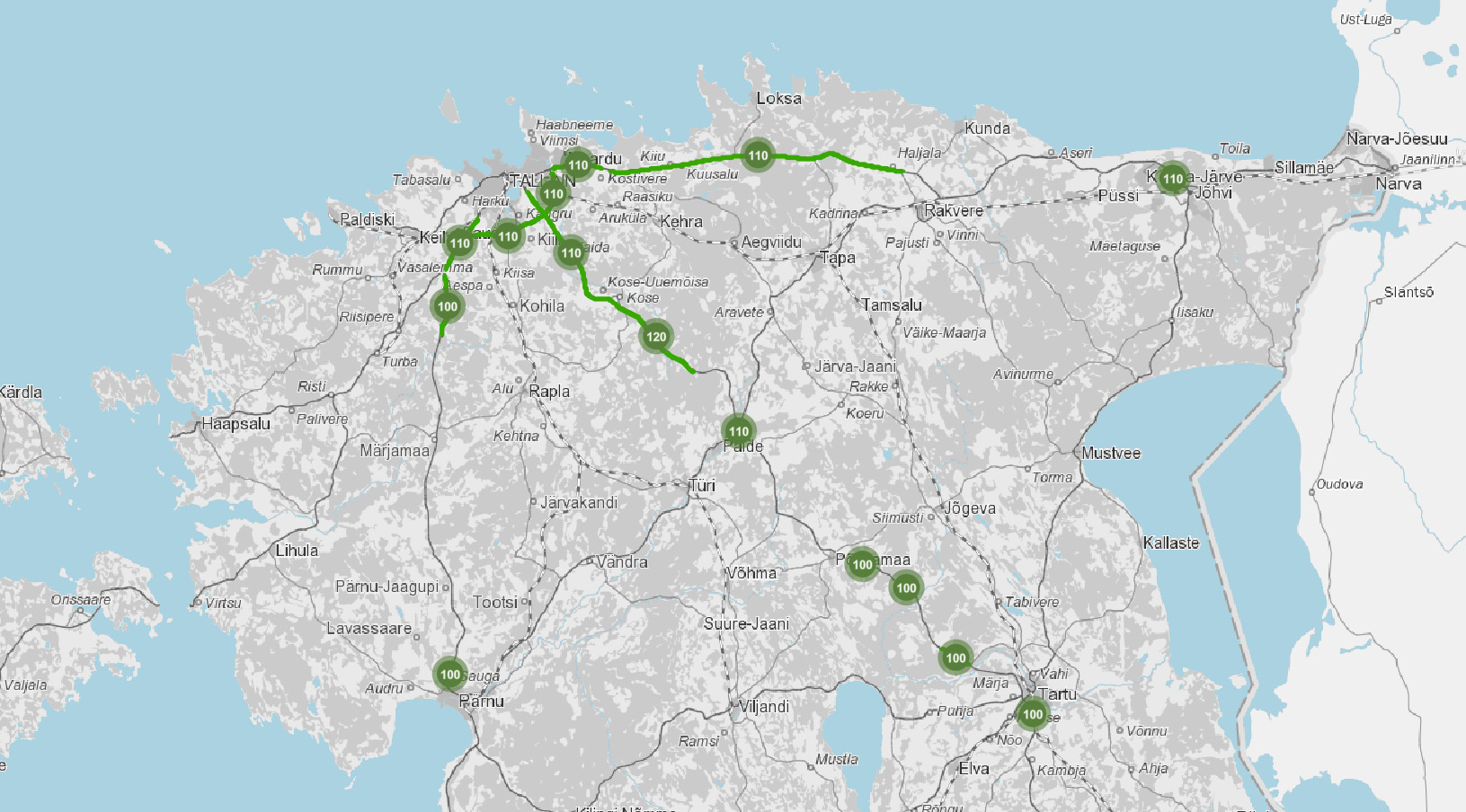 Suurendatud piirkiirused