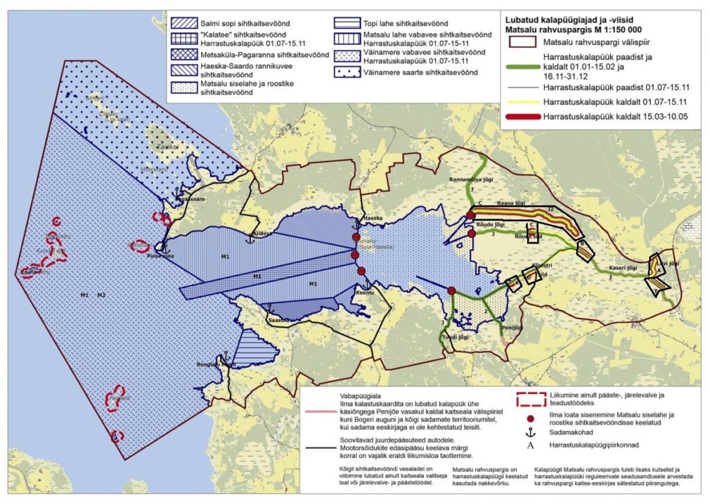 Matsalu rahvusparki kalastama minnes tuleb hoolikalt reegleid jälgida 4 matsalu kp kaart