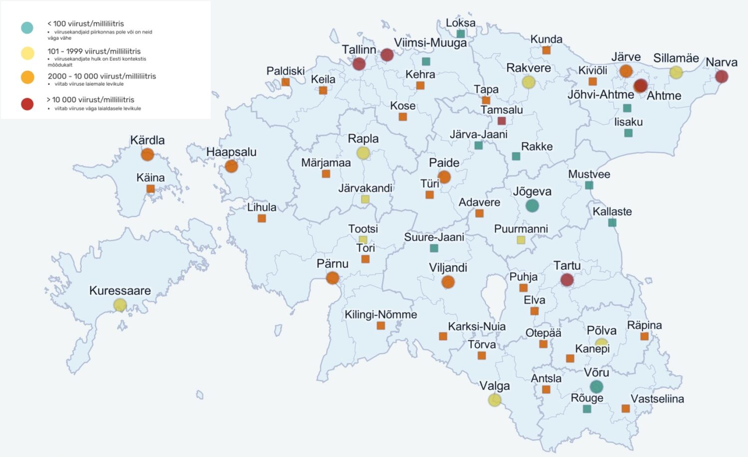 Reoveeuuringu tulemused 10.-14. mail. Allikas- Tartu Ülikool