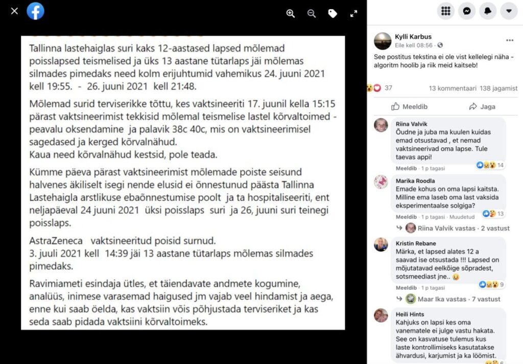 FAKTIKONTROLL: riigikogu saadik Kalle Grünthal mõtleb sotsiaalmeedias välja laste surmasid ja valetab avalikult. 4 a4ddd60ed885a67ec7 93998719