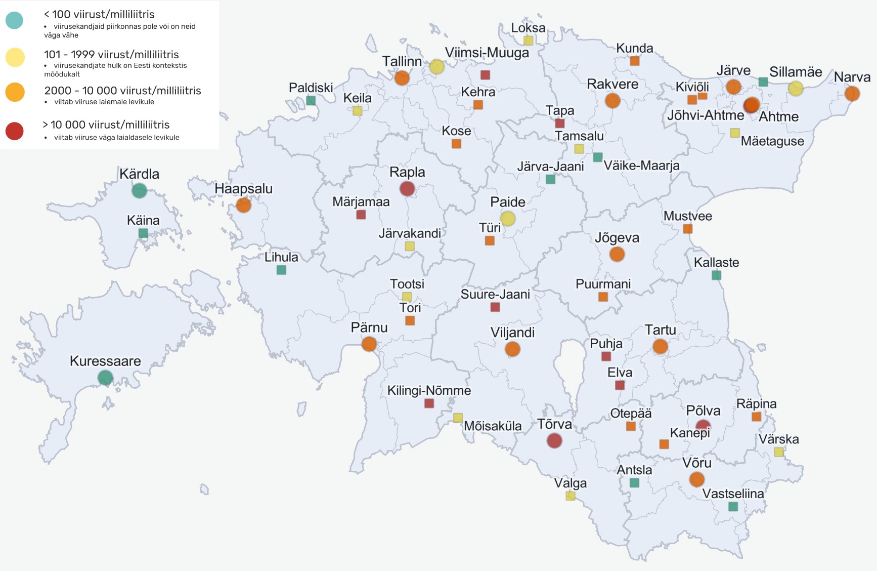 Reoveeuuringu tulemused 22.–26. novembril. Allikas- Tartu Ülikool
