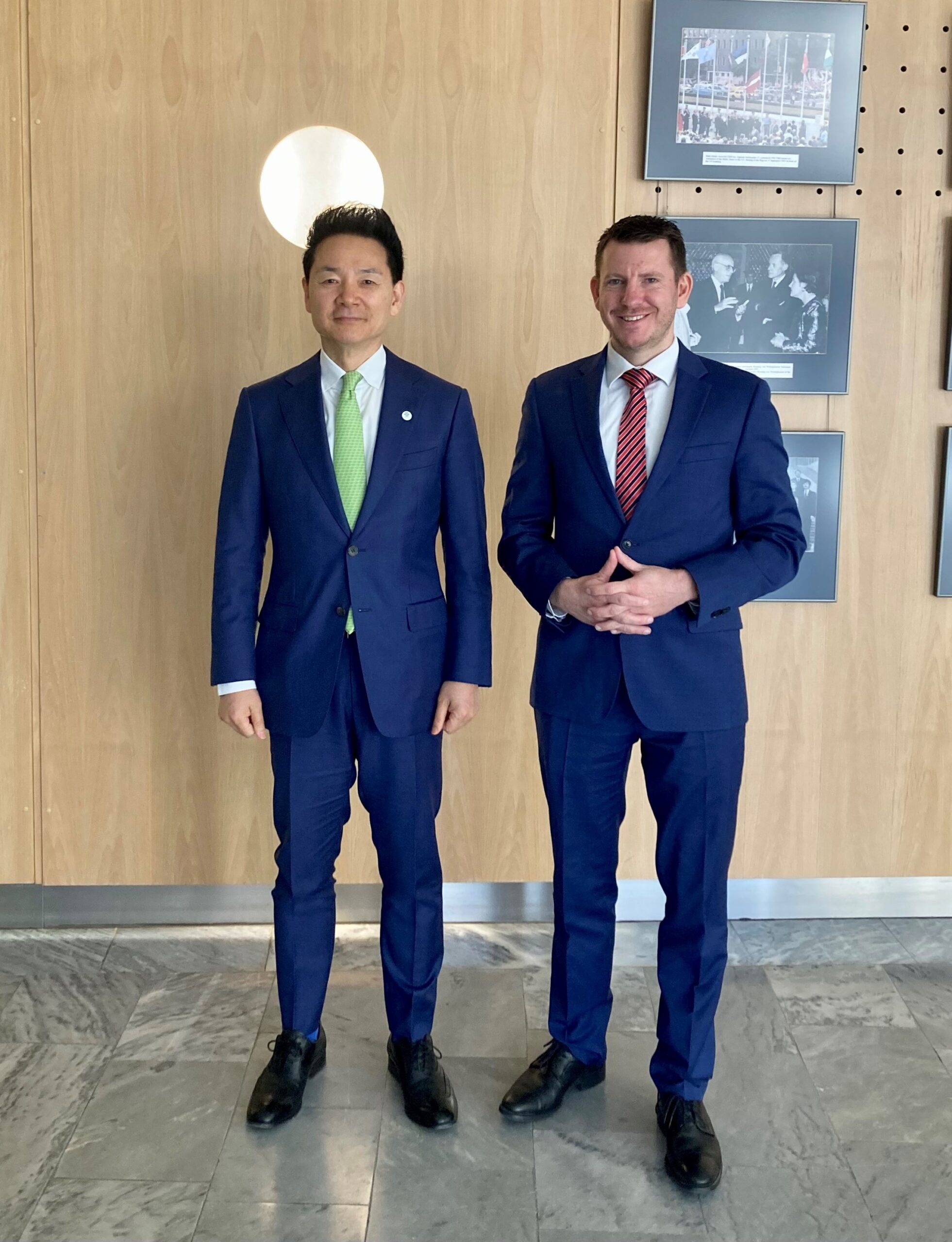 Välisministeeriumi kantsler Jonatan Vseviov Korea presidendi eriesindaja ja nõuniku Jang Sung-Miniga, 20.04.2023