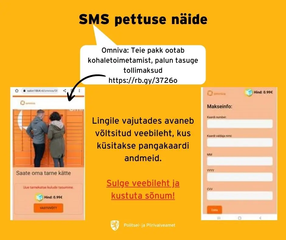 SMS pettuse näide