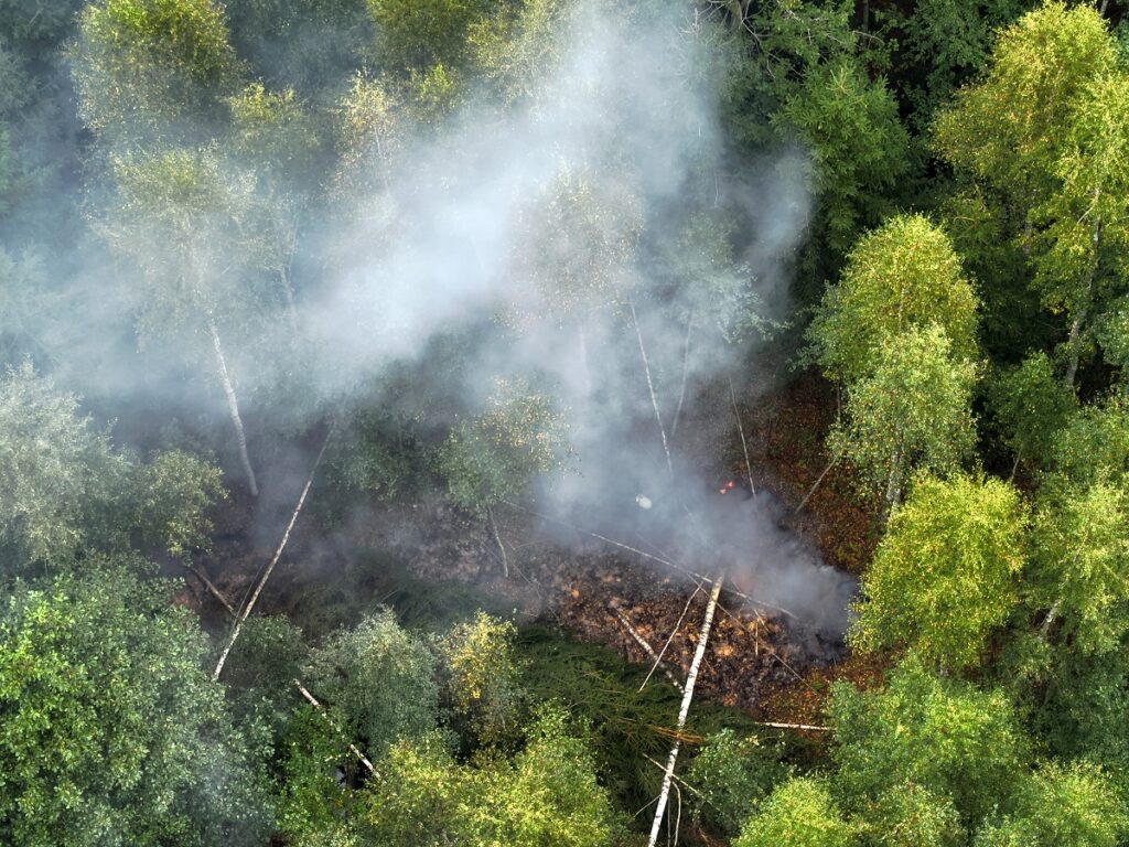 Narva-Jõesuus põles 300 ruutmeetri suurune metsaala. PILDID. 7 Auvere metsapoleng 21.08.23 3511