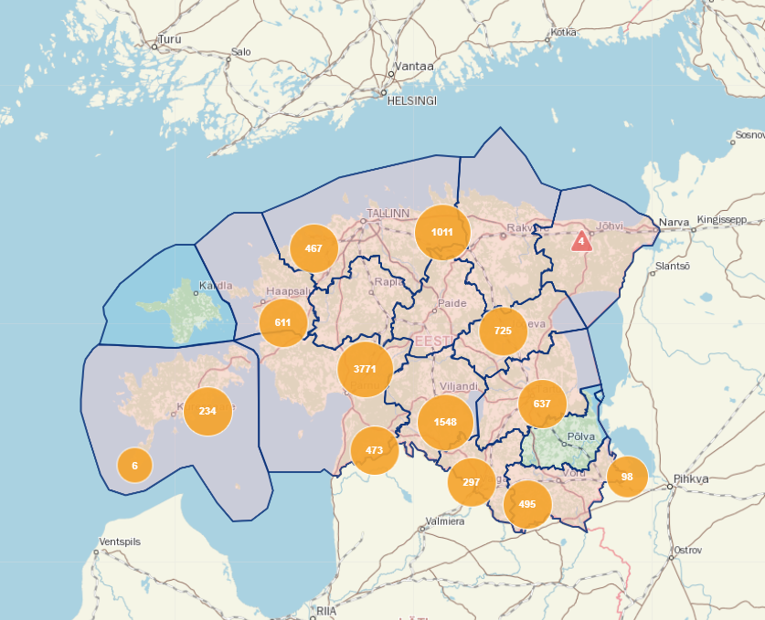 Elektrita on hetkel 9541 majapidamist. 4 elektrikatkestusa