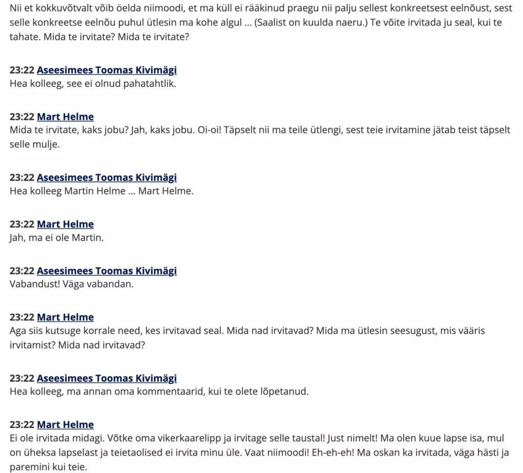 Skandaal: Mart Helme sõimab kolleege Riigikogu puldist jobudeks. VIDEO 3 F ez1vjWAAAq0AP