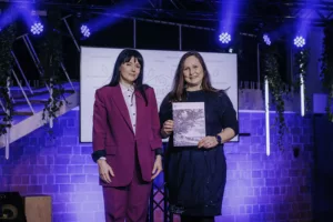 Eve Kümnik ja kultuuriminister Heidy Purga