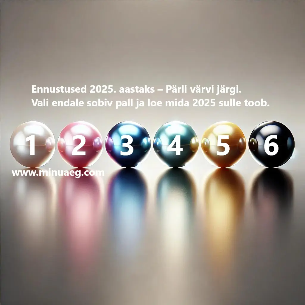 ENNUSTUS: Vali endale sobiv pärl (värvi järgi) ja loe mida 2025 sulle toob. 3 Janar Keel